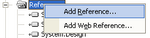 Visual Studio 2003 add a reference context menu